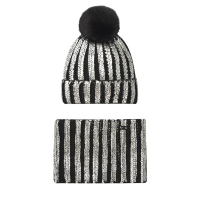 NATH HAT & NECKWARMER BRILLO REBEL DREAMERS (KG07A701X1 BLACK)