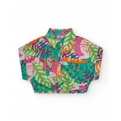 NATH CAMISA PLANA LUANA TROPICAL VIBES (KG08B309W1 GREEN)