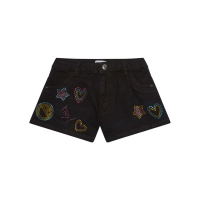 NATH DENIM SHORT HEY THE SUMMER DIARY (KG08H401S1 BLACK)