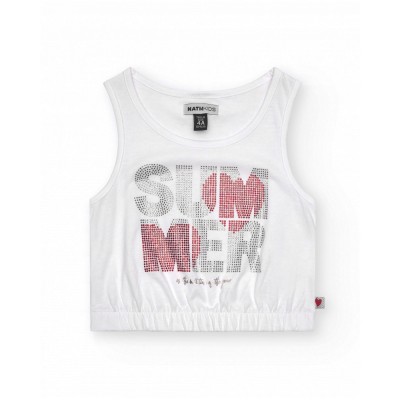 NATH TANK TOP BERRY STRAWBERRY SORBET (KG08T504W1 WHITE)