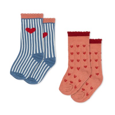Konges Slojd 2 PACK JAQUARD SOCKS (KS101361 HEART MIX)