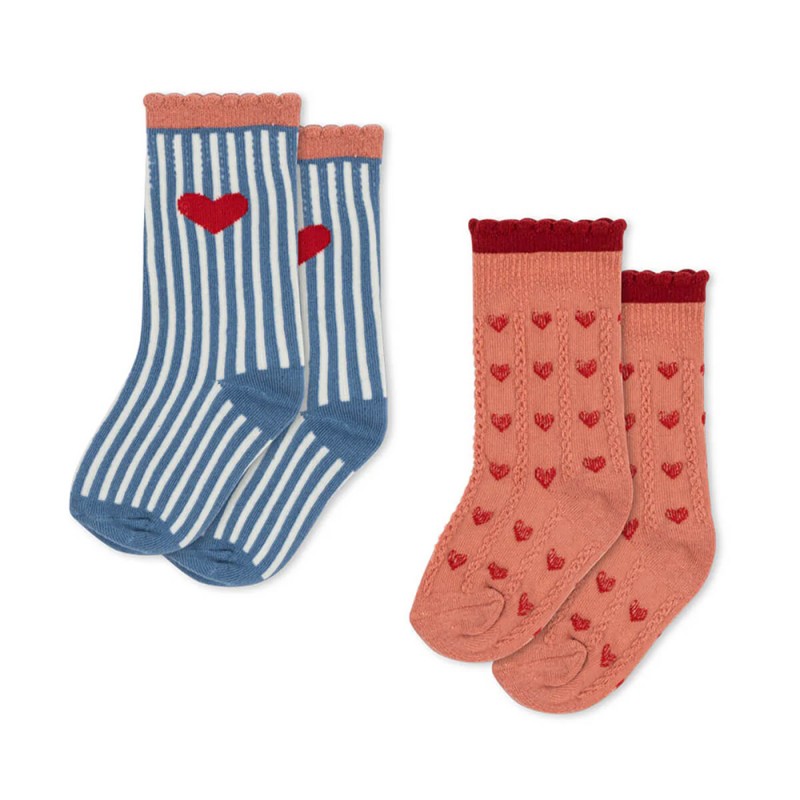 Konges Slojd 2 PACK JAQUARD SOCKS (KS101361 HEART MIX)