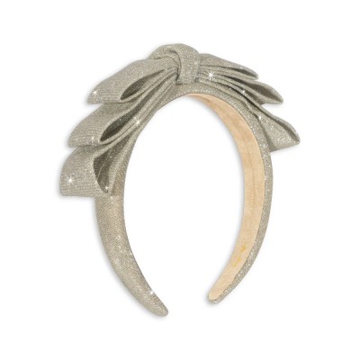Konges Slojd GLITTER BOW HAIRBRACE (KS101990 SILVER)