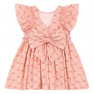 Konges Slojd AVA BOW DRESS GOTS (KS102444 LACY PINK)