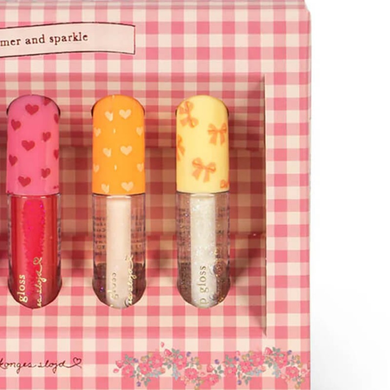 Konges Slojd GLITTER LIP GLOSS 5 PCS DISPLAY 10 PCS (KS102938 MULTI)