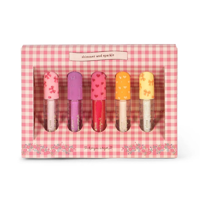Konges Slojd GLITTER LIP GLOSS 5 PCS DISPLAY 10 PCS (KS102938 MULTI)