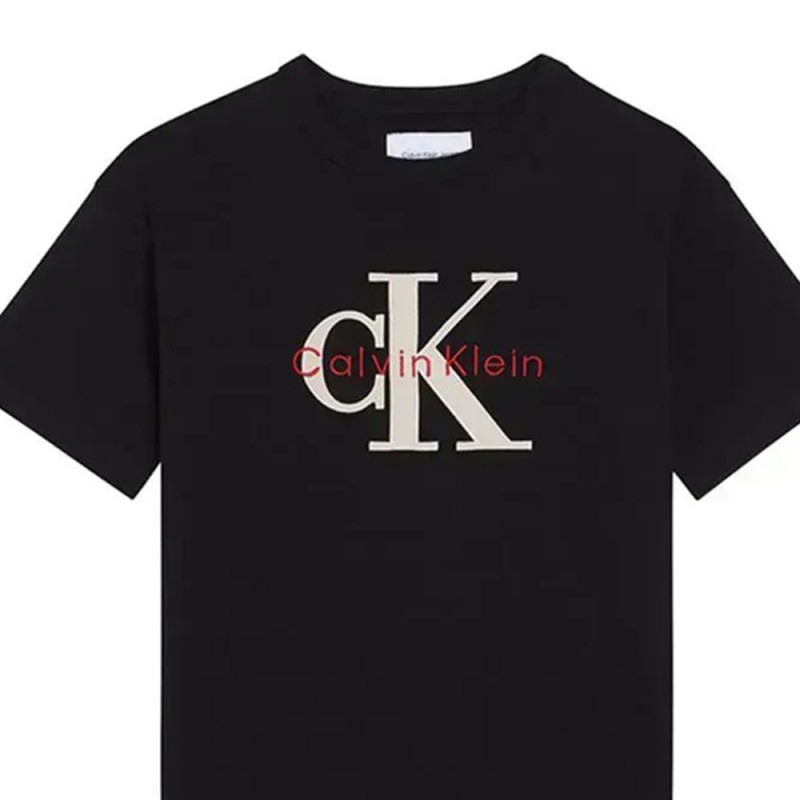 Calvin Klein MESH APPLIQUE SS T-SHIRT (LVCKSJA03B BEH)