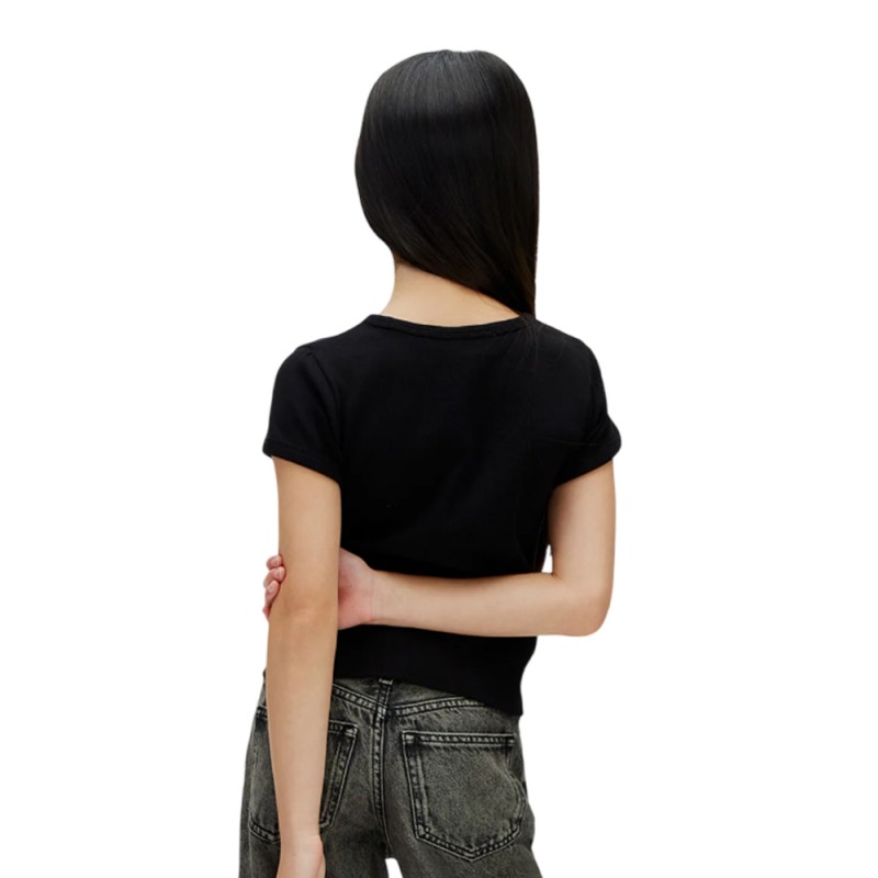Calvin Klein MONOLOGO RIB BABY TEE (LVCKSJB11G BEH)