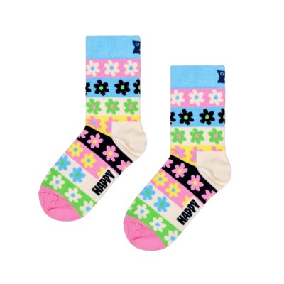 HAPPY SOCKS Kids Flower Stripe Sock (P000830)