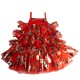 Angel's Face REMI FOIL FLORAL PRINT RUFFLE DRESS (SU26REMI TANGERINE)