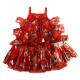 Angel's Face REMI FOIL FLORAL PRINT RUFFLE DRESS (SU26REMI TANGERINE)