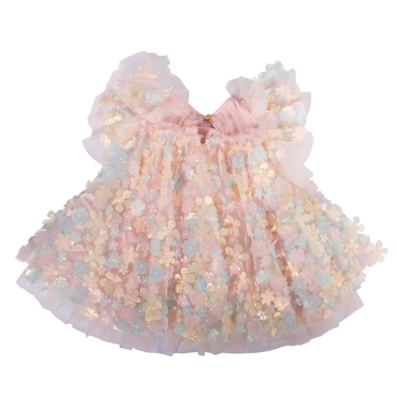 Angel's Face MARLOWE 3D MULTI FLOWER TULLE DRESS (SU26_MARLOWE BLUSH MULTI)