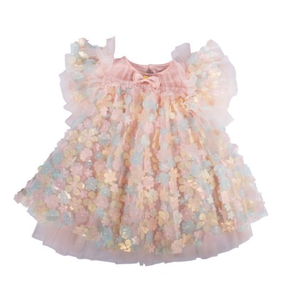 Angel's Face MARLOWE 3D MULTI FLOWER TULLE DRESS (SU26_MARLOWE BLUSH MULTI)